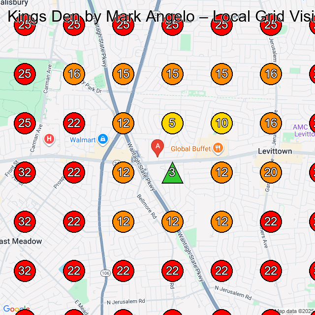 Kings Den by Mark Angelo GeoGrid visibility map for Barber Shop in Levittown